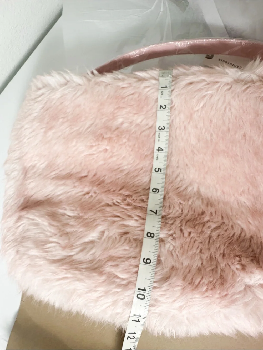 Anthropologie Faux Fur Slouchy Bucket Tote in Pink NWT
